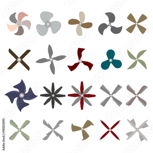 propeller icon collection set