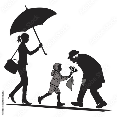 silhouette random acts of kindness day