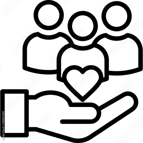 Social Services line icon