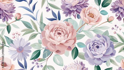 Elegant floral arrangement with delicate pastel shades