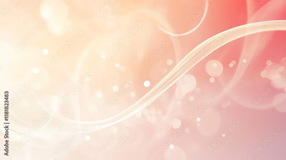 Abstract Peach and Cream Swirls with Bokeh Lights Abstract Peach and Cream Swirls with Bokeh Lights