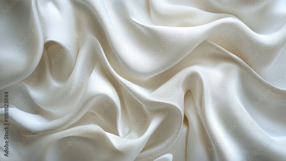 Fototapeta premium Elegant Cream Silk Drape Texture Background