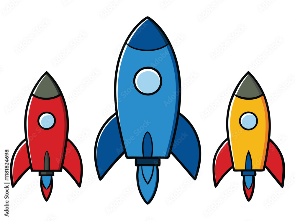 silhouette rocket on white background silhouette rocket on white background