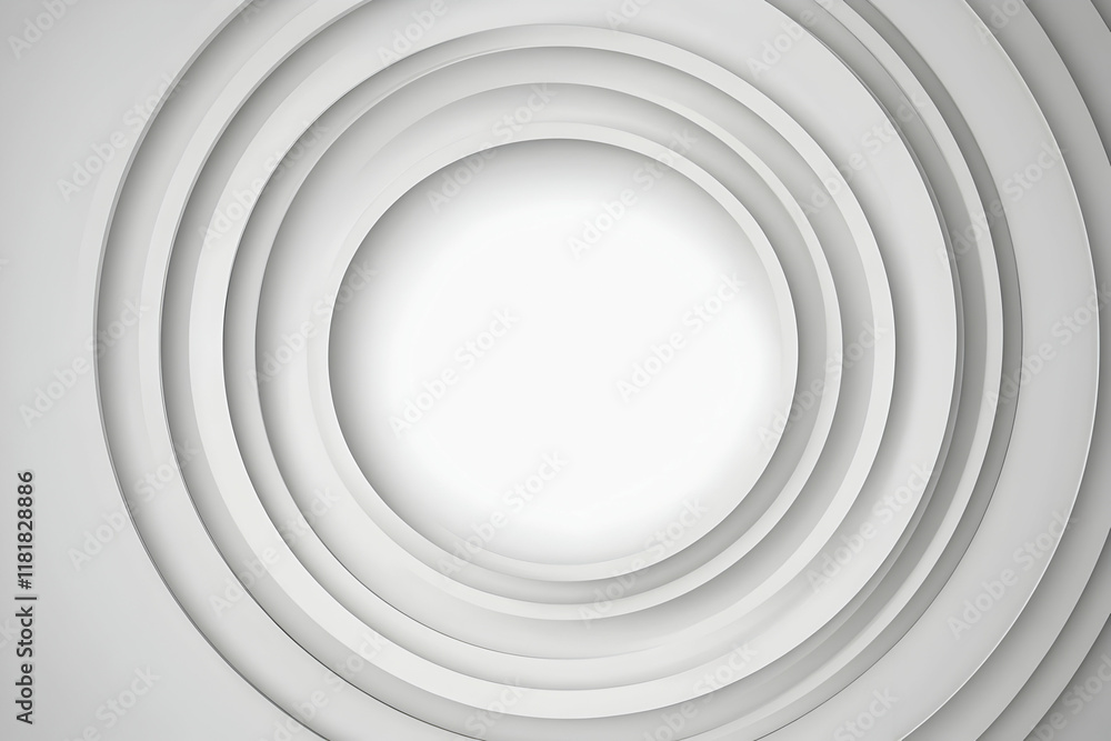 Abstract 3D White Circle Background Abstract 3D White Circle Background