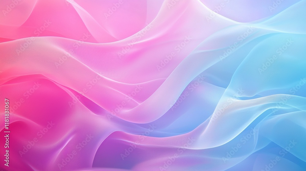 Obraz premium Vibrant abstract flowing shapes in bold pink and blue tones digital artwork high-resolution playful environment creative concept