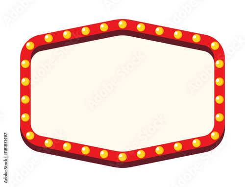 Retro lightbox template different shape