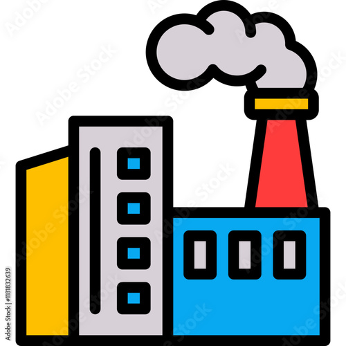 Industry lineal color icon