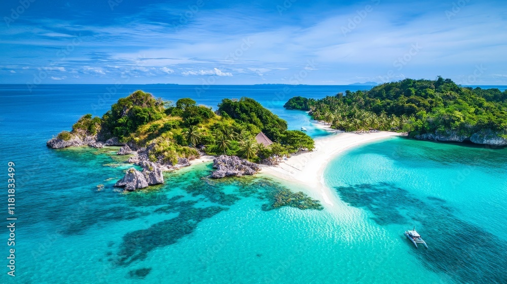 Breathtaking Tropical Paradise with Crystal Clear Turquoise Waters and Lush Green Surroundings, Inviting Relaxation and Adventure in a Serene Coastal Setting Breathtaking Tropical Paradise with Crystal Clear Turquoise Waters and Lush Green Surroundings, Inviting Relaxation and Adventure in a Serene Coastal Setting
