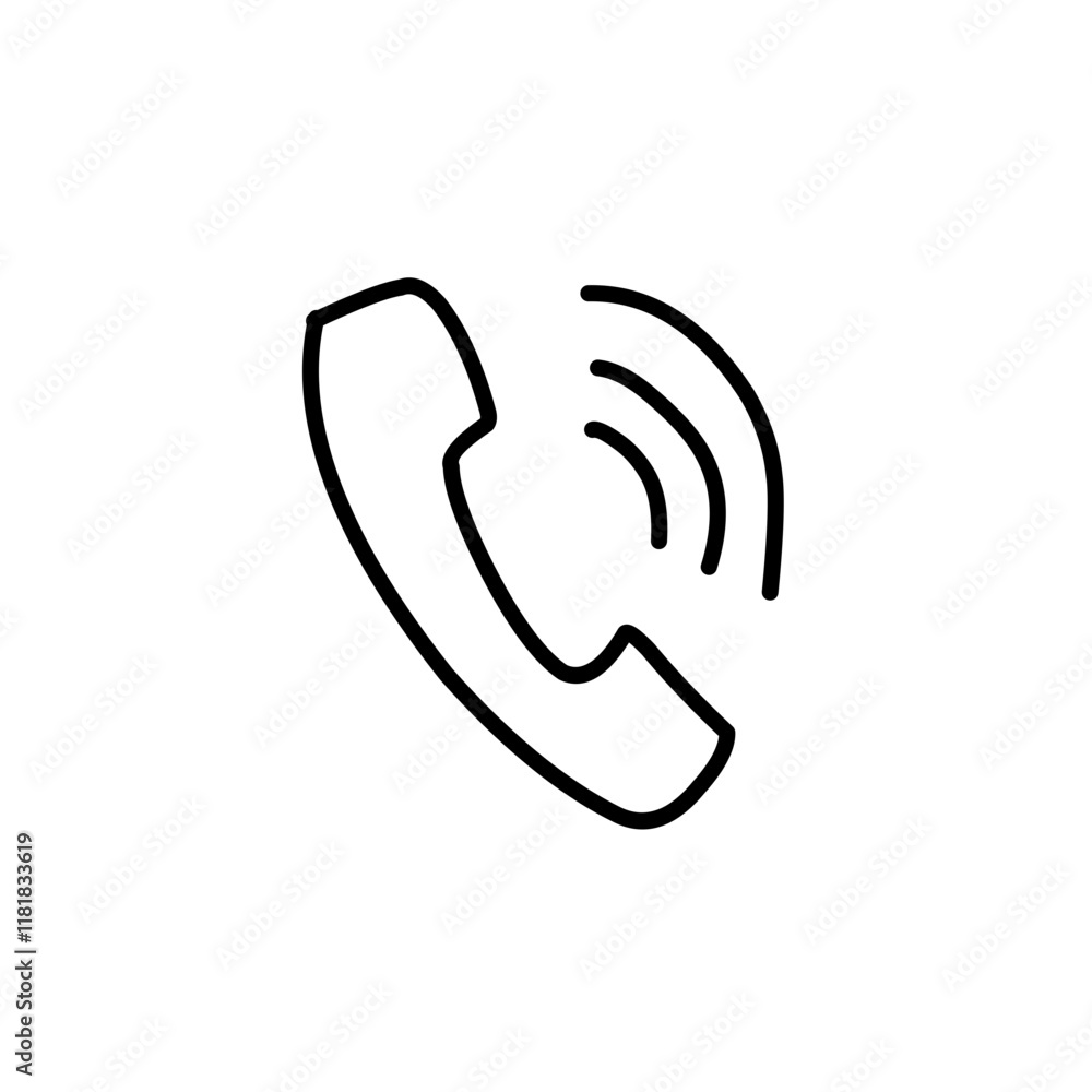 Fototapeta premium Phone Related Vector Line Icon