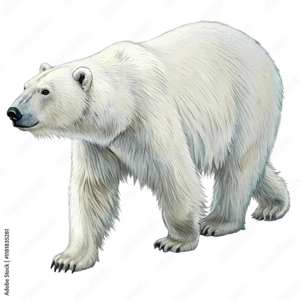 Fototapeta premium Majestic Polar Bear Standing Proudly in the Snow