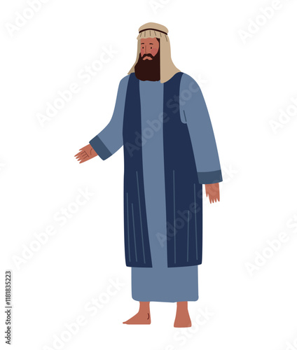 bedouin bearded man character