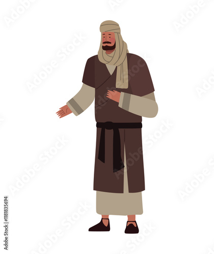 bedouin man wearing traditional clothes