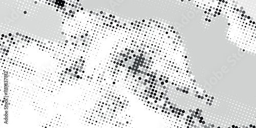 Distressed background in black and white texture with dark spots, scratches and lines. Abstract illustration