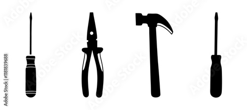 Labour tools elements vector illustration