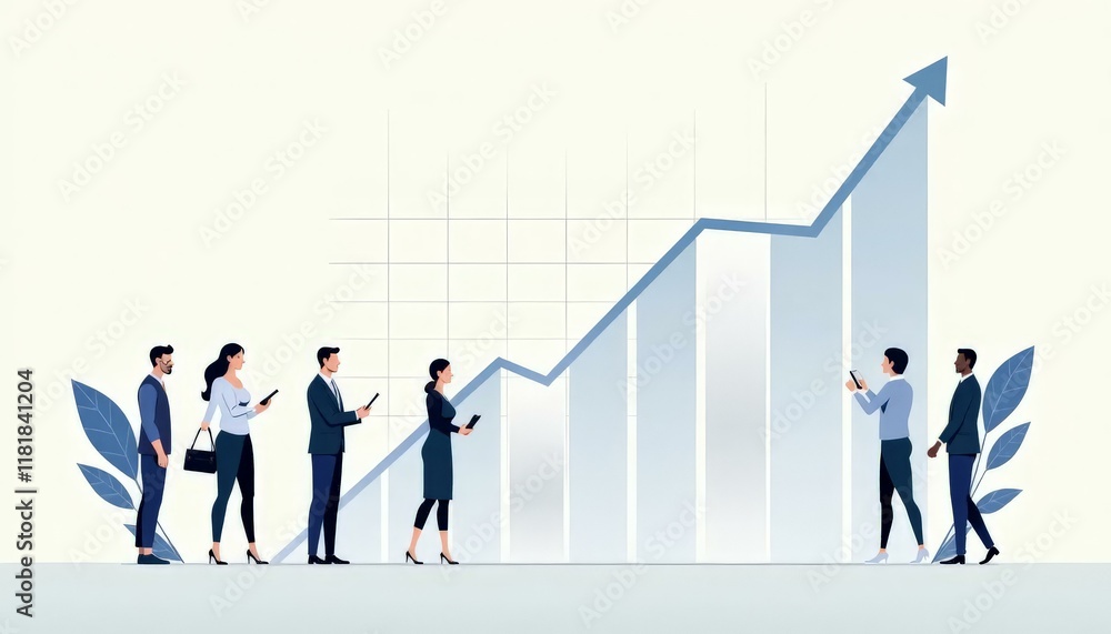 Business Growth Chart with Professionals, Team Success, Graph, People Team, Business Growth Chart with Professionals, Team Success, Graph, People Team,
