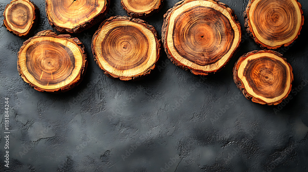 Beautifully arranged collection of wooden logs and branches showcasing natural patterns and textures on a dark background, perfect for nature-themed designs or environmental projects. Beautifully arranged collection of wooden logs and branches showcasing natural patterns and textures on a dark background, perfect for nature-themed designs or environmental projects.