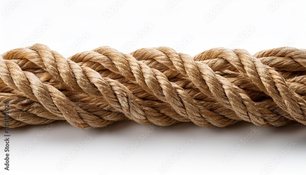 Close up of a rope on a white background Close up of a rope on a white background