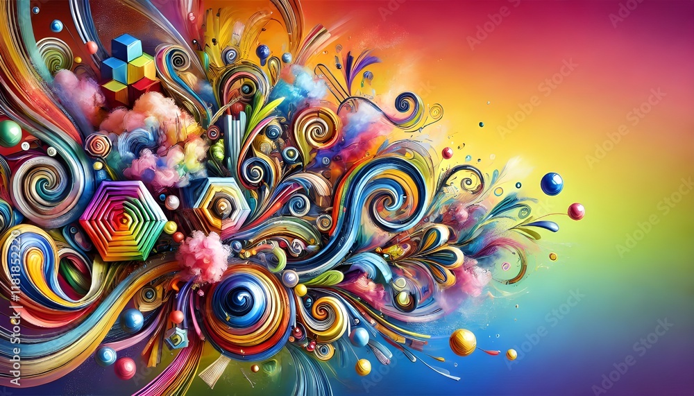 Colorful Swirling Abstract Art Colorful Swirling Abstract Art