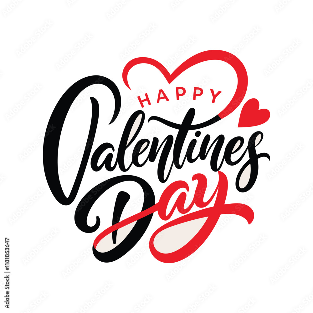 typography poster with handwritten calligraphy text, Vector illustration, Valentines Day Calligraphy Banner with Heart typography poster with handwritten calligraphy text, Vector illustration, Valentines Day Calligraphy Banner with Heart