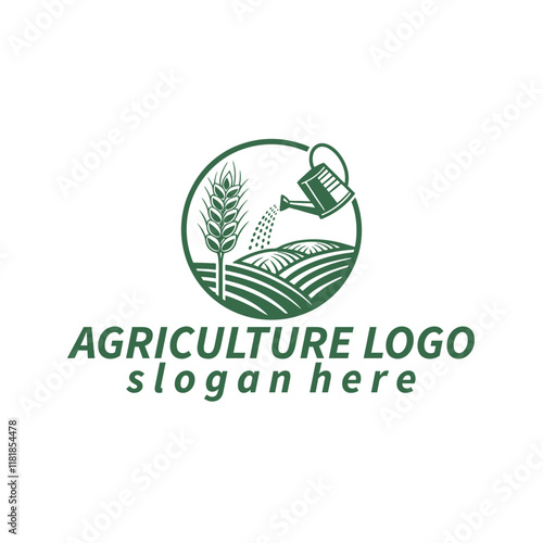 landscape lawn care irrigation eco garden tree nature unique agriculture mowing dairy fruit vegetable forming logo