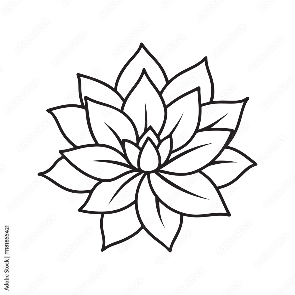 Flower line art design Flower line art design