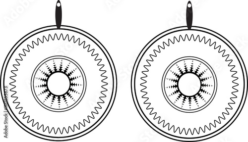 earring jewellery silhouette vector file svg