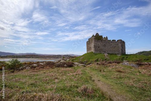 Exploring the historical ruins of Castle Tioram in Scotland surrounded by natural beauty