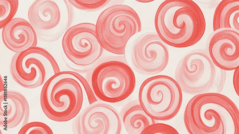A captivating abstract swirl pattern in soft red and white, perfect for home decor. This unique graphic design is a mesmerizing blend of circles and spirals, creating a stunning visual effect. A captivating abstract swirl pattern in soft red and white, perfect for home decor. This unique graphic design is a mesmerizing blend of circles and spirals, creating a stunning visual effect.