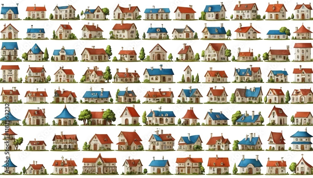 A close up of a bunch of houses with different styles of roofs generative ai
A close up of a bunch of houses with different styles of roofs generative ai
