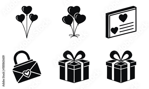 Valentine's Day and Love Icons. Editable Stroke. Pixel Perfect. For Mobile and Web. Contains such icons as Heart, Love, Gift, Dringk