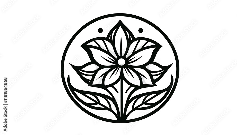 Black and White Lotus Illustration: Simple and Beautiful Black and White Lotus Illustration: Simple and Beautiful