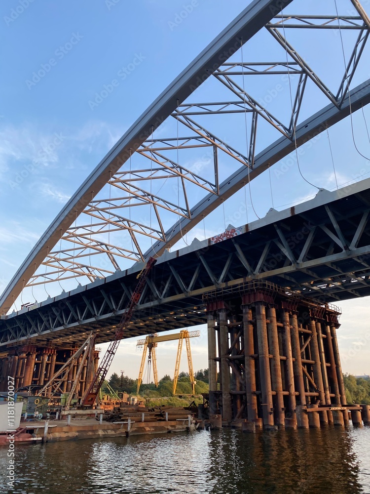 Fototapeta premium railway bridge over the river