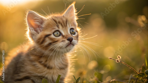 cat on the grass