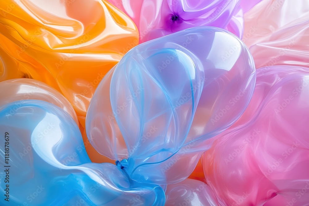 Pastel Balloons Abstract Colorful Swirling Design Pastel Balloons Abstract Colorful Swirling Design