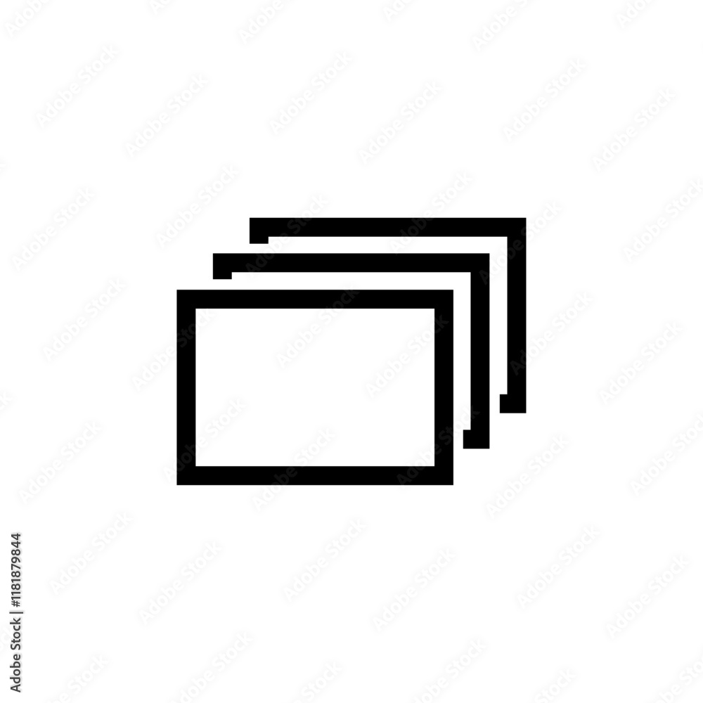 Minimalist layered square design, ideal for contemporary graphics.