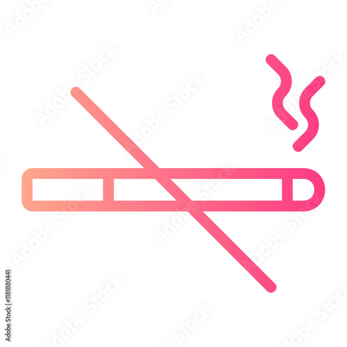 no smoking gradient icon