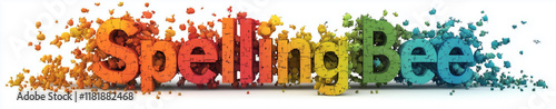 Whimsical banner with the words Spelling Bee