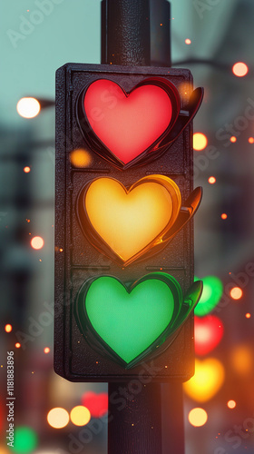Close-up of heart-shaped tr...
