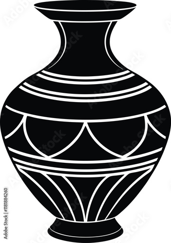 Vase vector silhouette 