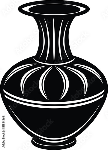 Vase vector silhouette 