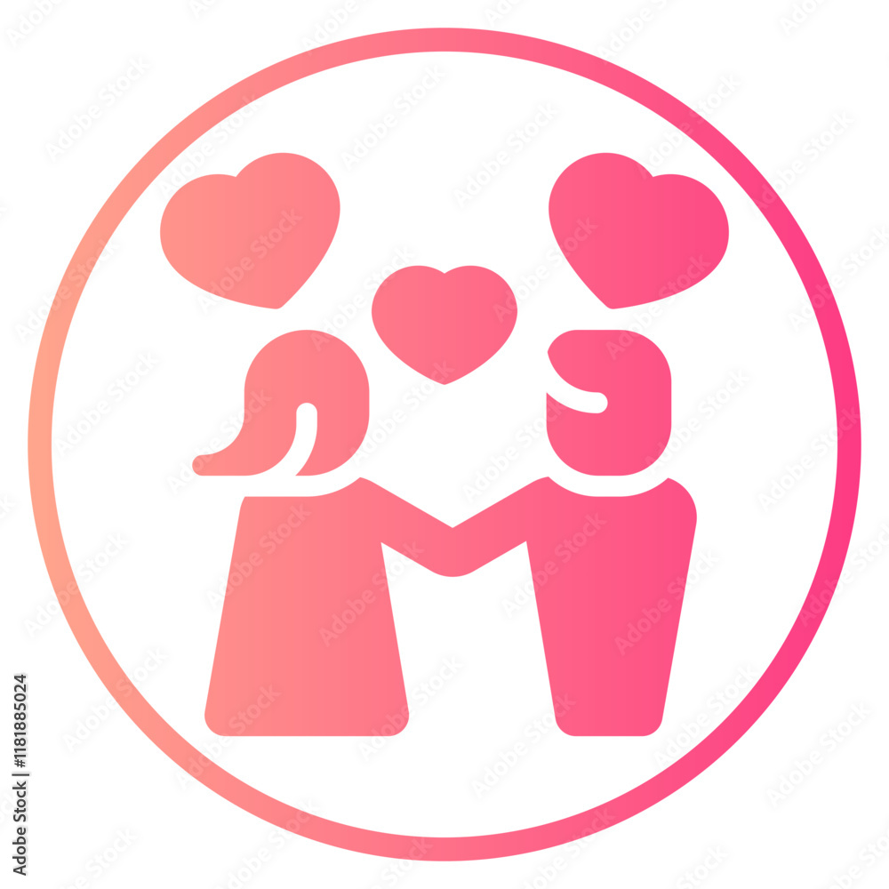 couple gradient icon couple gradient icon