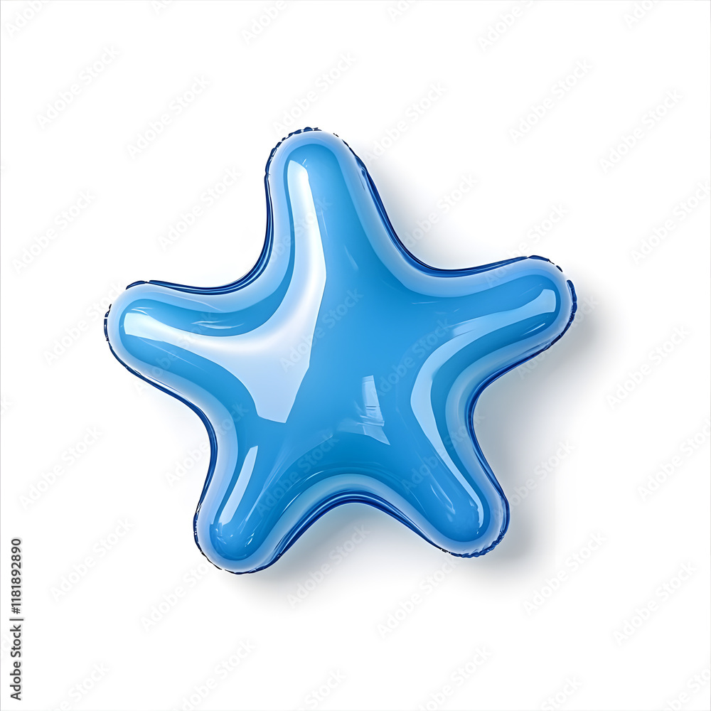 3d blue bubble in form of star icon isolated on white background 3d blue bubble in form of star icon isolated on white background