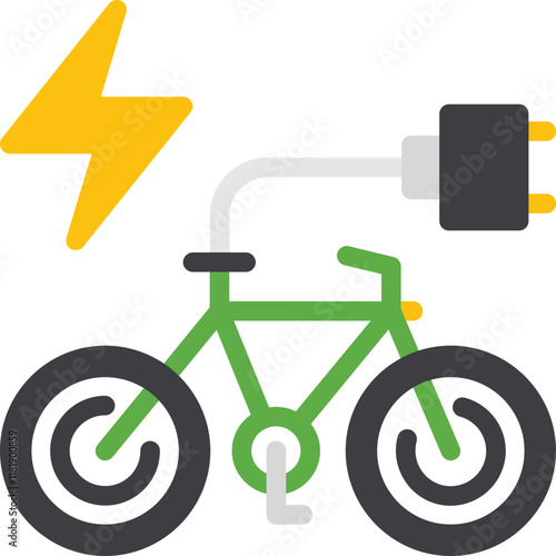 Electric Bicycle Icon