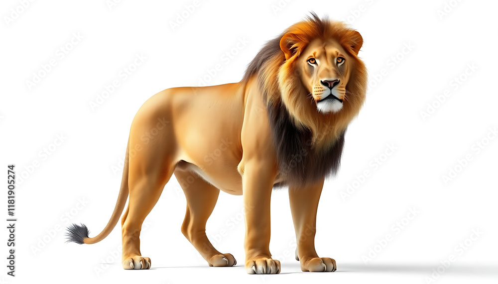 Obraz premium lion isolated on white background