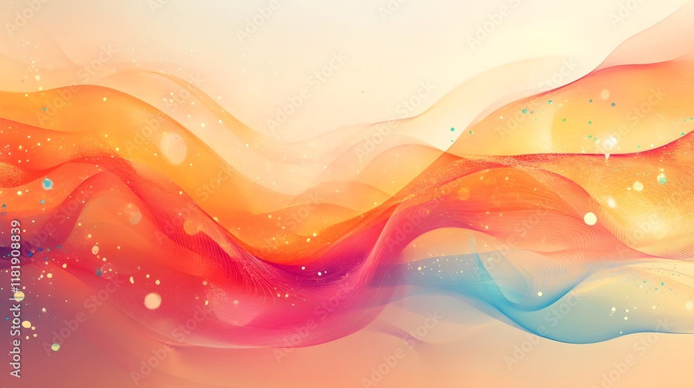 Fototapeta premium Soft symbolic background featuring clean vibrant gradient patterns and subtle decorative accents creating a dreamlike mesmerizing atmosphere