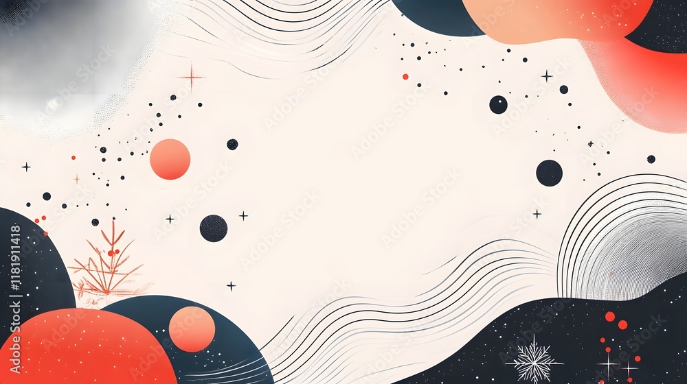 Obraz premium Soft tones clean patterns and modern abstract gradients come together in this subtle and minimalist festive design creating a visually appealing and elegant atmosphere