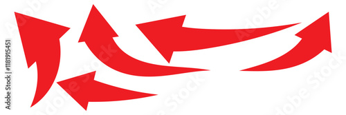 Black arrows icon vector set. Bold arrow symbol curved flat design isolated