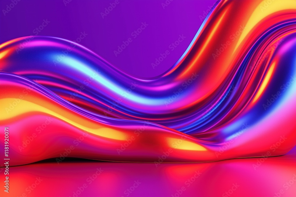 Naklejka premium Vibrant Abstract Curves for Digital Backgrounds