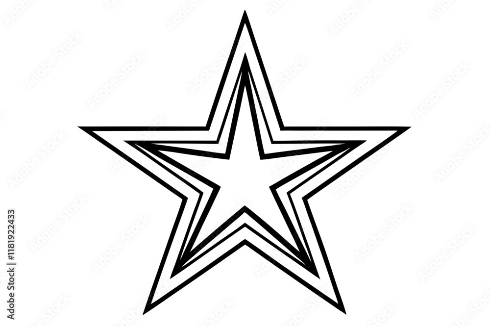 Star Line Art Vector Illustration - Abstract SVG Design Star Line Art Vector Illustration - Abstract SVG Design