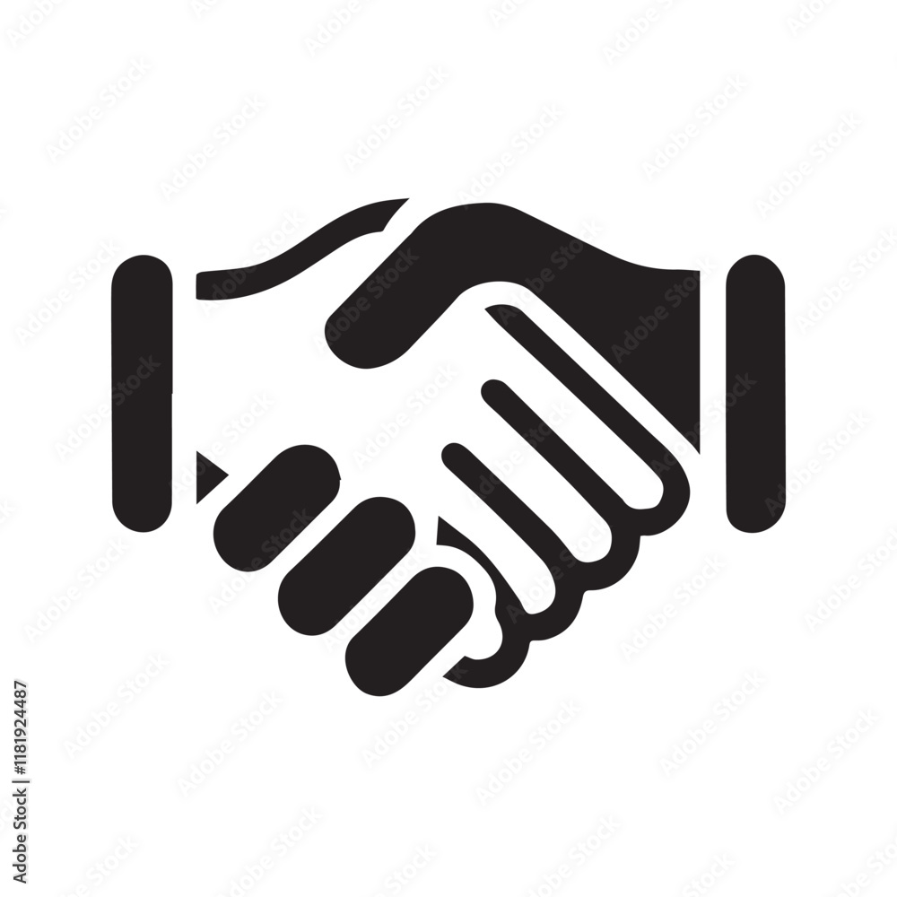 Simple Vector Illustration of a Business Handshake Simple Vector Illustration of a Business Handshake